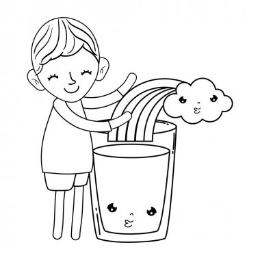 着色的年轻女孩在海滩孩子在沙滩上玩沙子矢量图